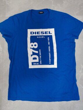 DIESEL Blue Graphic T-Shirt